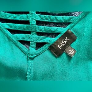 MSK dark teal dress romper